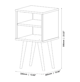 MESA DE CABECEIRA JB 1515 LUXO PEROLA