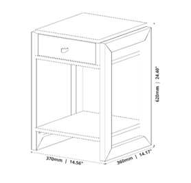 MESA CABECEIRA JB 1661 LUXO PEROLA