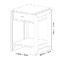 MESA CABECEIRA JB 1661 LUXO PEROLA