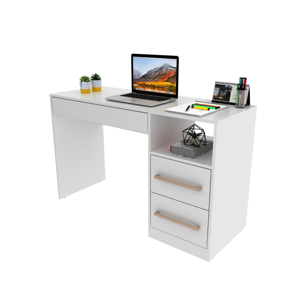 OFFICE DESK 3 DRAWERS WHITE
