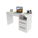 OFFICE DESK 3 DRAWERS WHITE