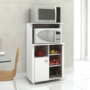 STORAGE CABINET W/ DOOR & 3 METAL SHELVES WHITE
