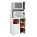 STORAGE CABINET W/ DOOR & 3 METAL SHELVES WHITE