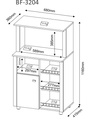 STORAGE CABINET W/ DOOR & 3 METAL SHELVES WHITE