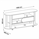 MUNDI TV STAND - CEDAR/ OFF WHITE