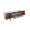 TV RACK 60" OFF WHITE/ALMOND