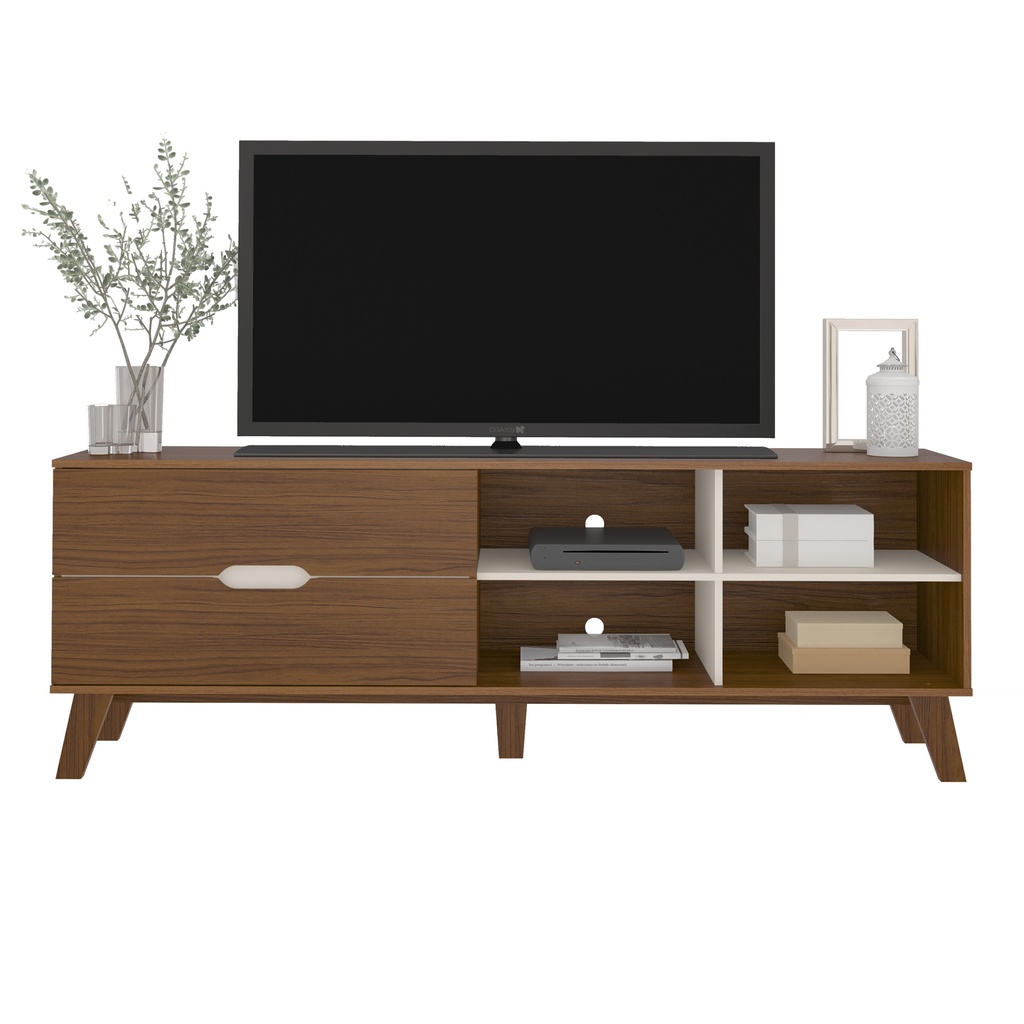 VERONA TV STAND - CEDAR/ OFF WHITE