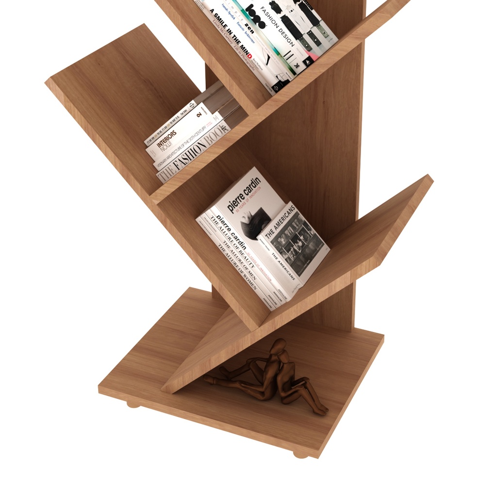 LOW BOOKCASE ALMOND