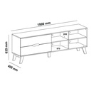 VERONA TV STAND - CEDAR/ OFF WHITE