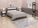 DOUBLE BED CM8007 WALNUT/ WHITE