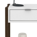 NIGHSTAND 1 DRAWER WHITE/WALNUT