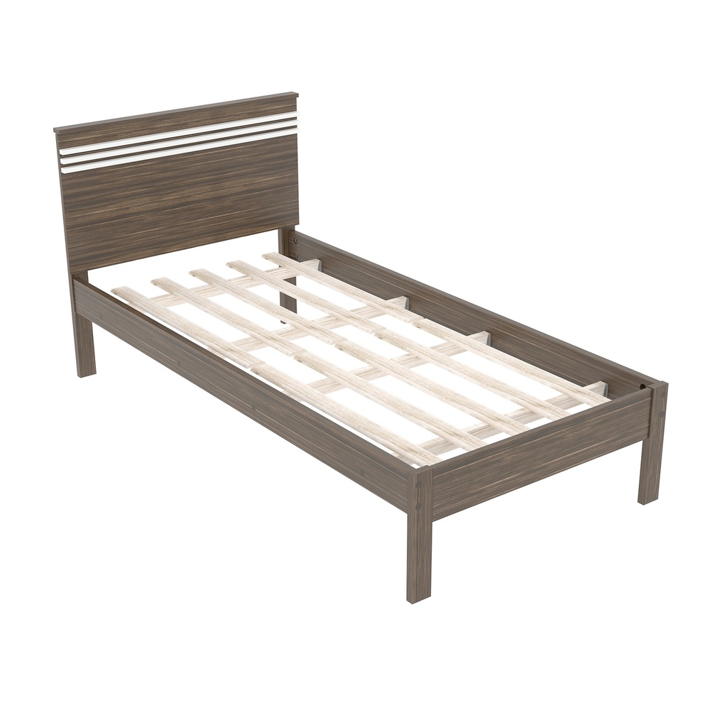 SINGLE BED CM-8010 WALNUT/WHITE