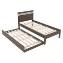 SINGLE BED CM-8010 WALNUT/WHITE