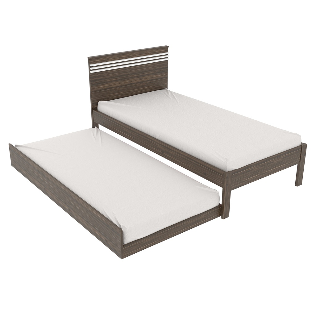 SINGLE BED CM-8010 WALNUT/WHITE