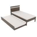 SINGLE BED CM-8010 WALNUT/WHITE