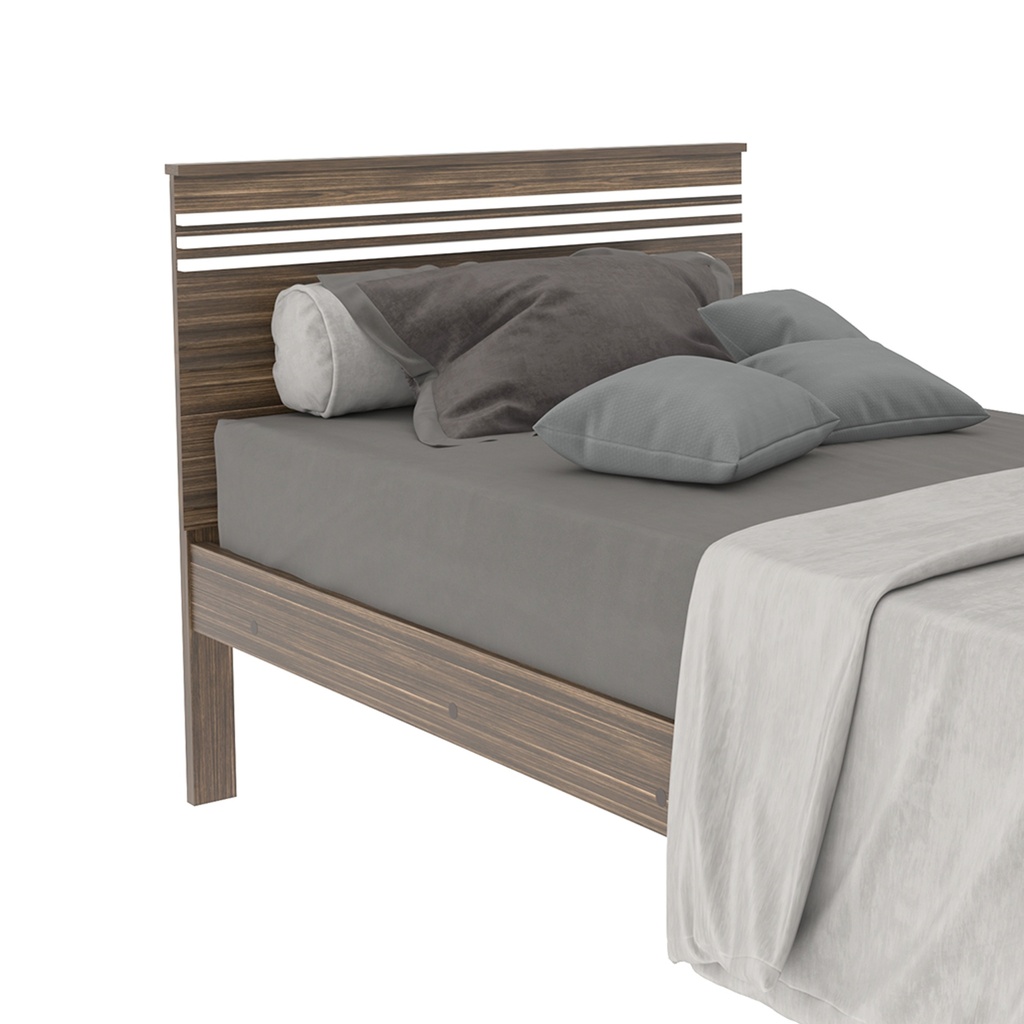 SINGLE BED CM-8010 WALNUT/WHITE