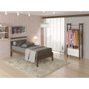 SINGLE BED CM-8010 WALNUT/WHITE