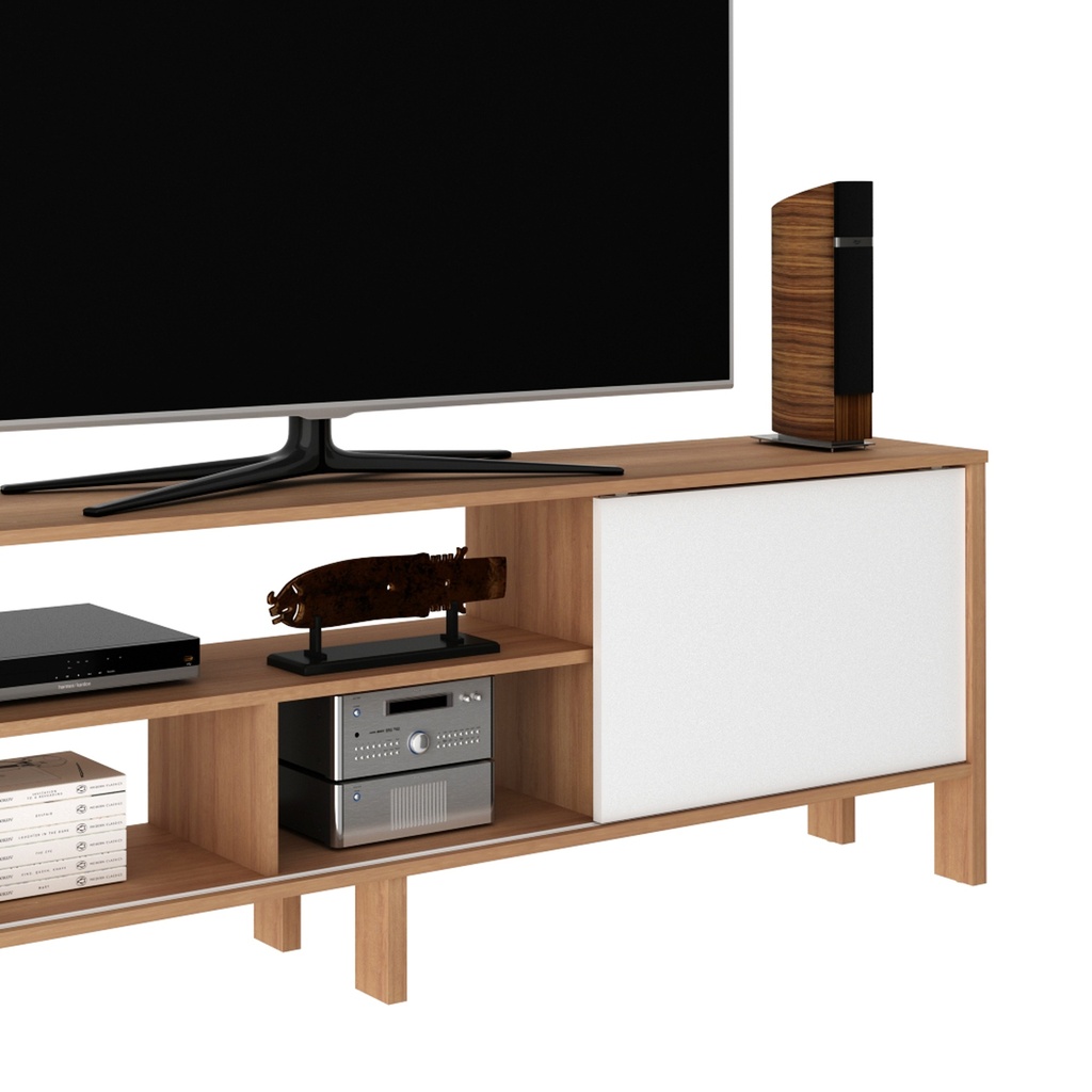 TV RACK 70" ALMOND/WHITE