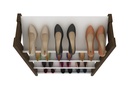 SHOE RACK WHITE/WALNUT