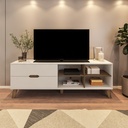 VERONA TV STAND - OFF WHITE / PINE