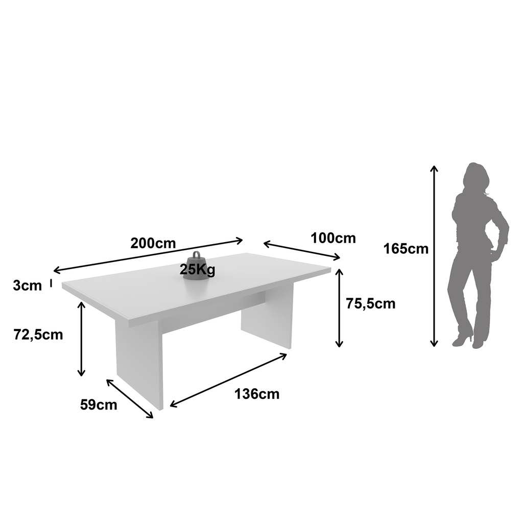 OFFICE TABLE WHITE/WHITE
