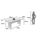 OFFICE TABLE WHITE/WHITE