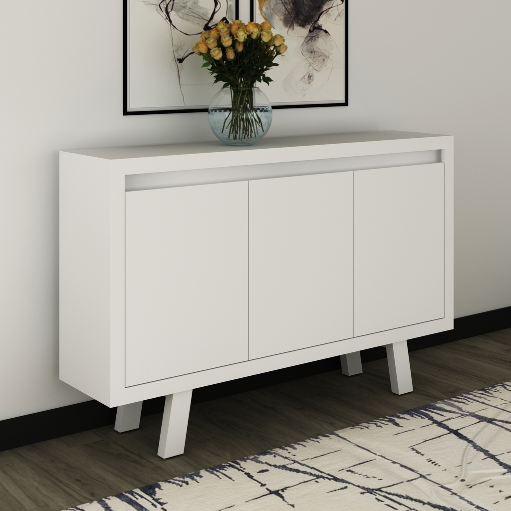 OFFICE CABINET W/ 3 DOORS WHITE