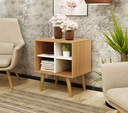 SIDE TABLE ALMOND/WHITE