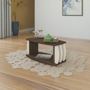 CARIBE COFFEE TABLE - WALNUT/ OFF WHITE