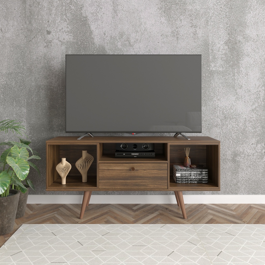 TV RACK 55" WALNUT