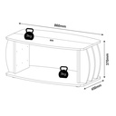 CARIBE COFFEE TABLE - WALNUT/ OFF WHITE