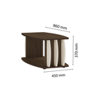 CARIBE COFFEE TABLE - WALNUT/ OFF WHITE