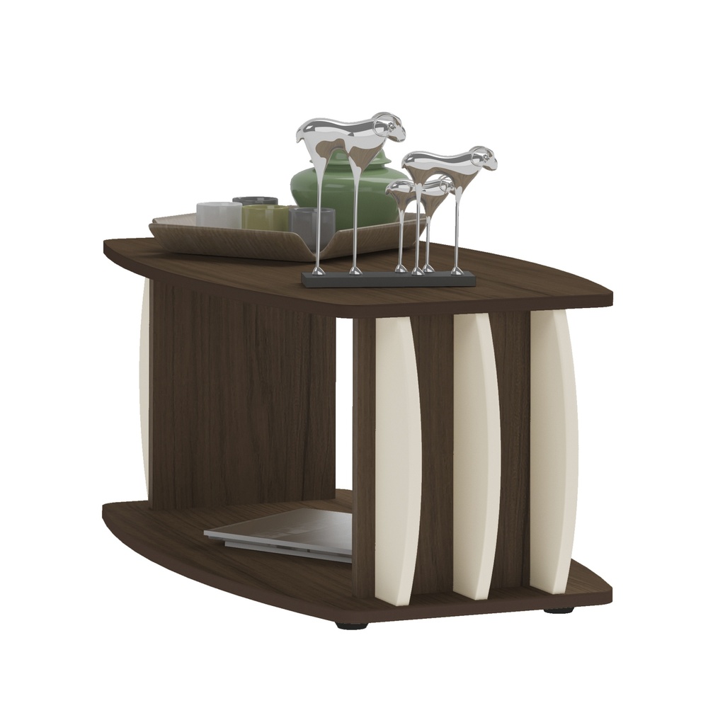 CARIBE COFFEE TABLE - WALNUT/ OFF WHITE