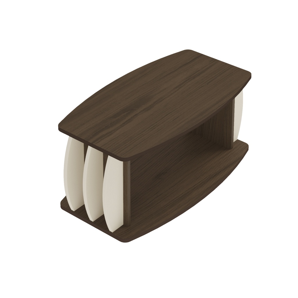 CARIBE COFFEE TABLE - WALNUT/ OFF WHITE