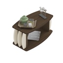CARIBE COFFEE TABLE - WALNUT/ OFF WHITE