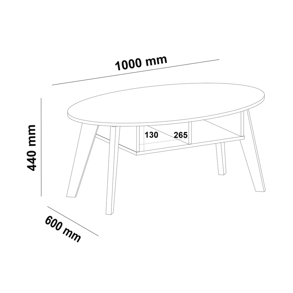 DIVA COFFEE TABLE - OFF WHITE / CEDAR