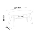 DIVA COFFEE TABLE - OFF WHITE / CEDAR