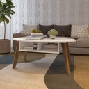 DIVA COFFEE TABLE - OFF WHITE / CEDAR