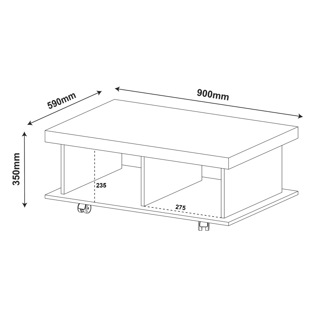 DUNAS COFFEE TABLE - CHERRY
