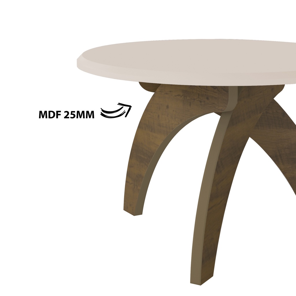 JADE COFFEE TABLE - OFF WHITE / PINE