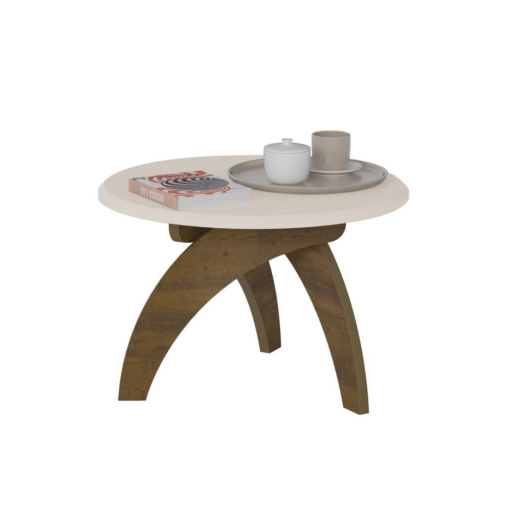 JADE COFFEE TABLE - OFF WHITE / PINE