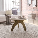 JADE COFFEE TABLE - OFF WHITE / PINE