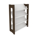 SHOE RACK WHITE/WALNUT