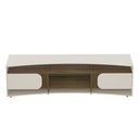 ELEGANCE TV STAND - OFF WT / SLATED PINE