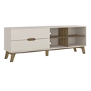 VERONA TV STAND - OFF WHITE / PINE