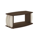 CARIBE COFFEE TABLE - WALNUT/ OFF WHITE