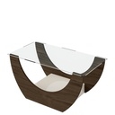 ONDA COFFEE TABLE - WALNUT / OFF WHITE
