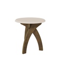 JADE END TABLE - OFF WHITE / PINE
