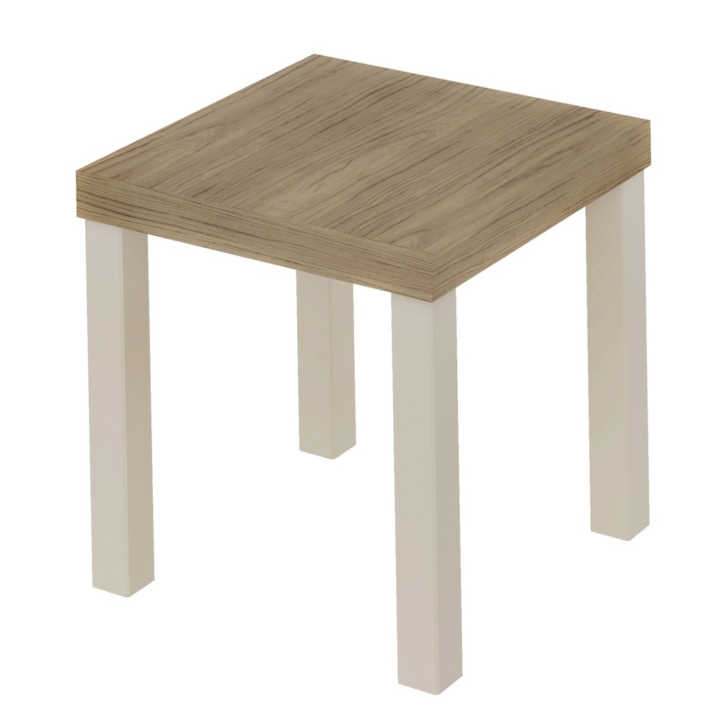 UP END TABLE - OAK / OFF WHITE