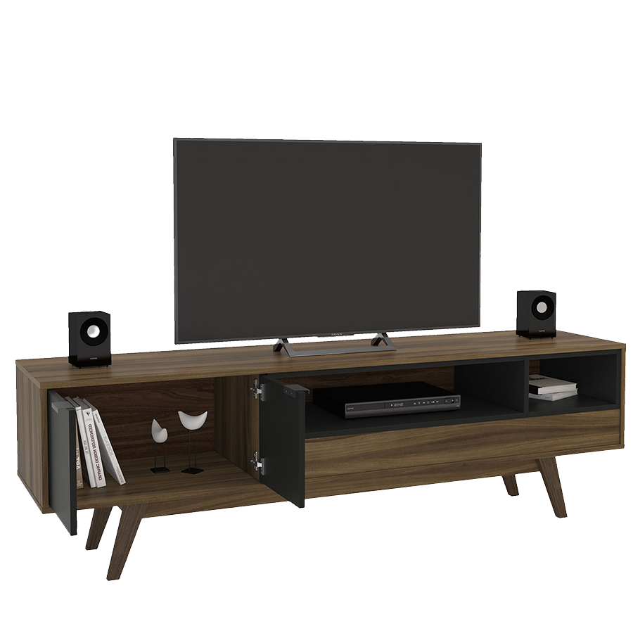 RACK DETROIT MDP NEW WALNUT BLACK BP